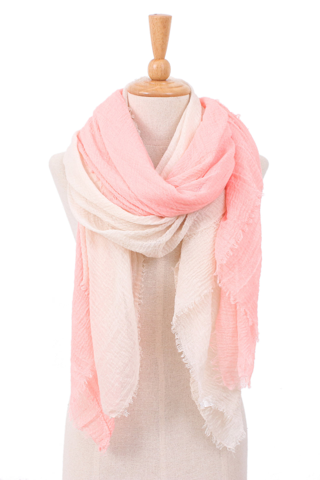 Set of 2 Lightweight Scarves in Blush and Flamingo - Pink Destiny