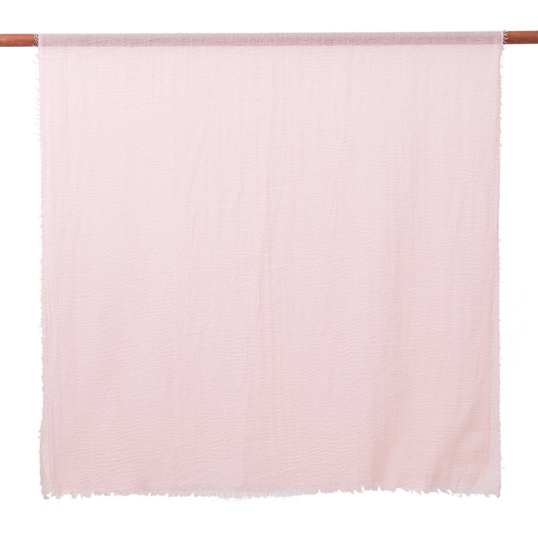 Set of 2 Lightweight Cotton Scarves in Turquoise and Blush - Charming Day