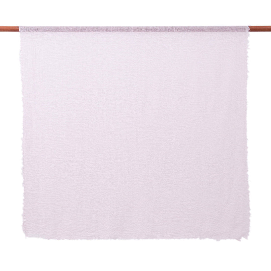 Set of 2 Lightweight Cotton Scarves in Aubergine and Lilac - Fine Purple