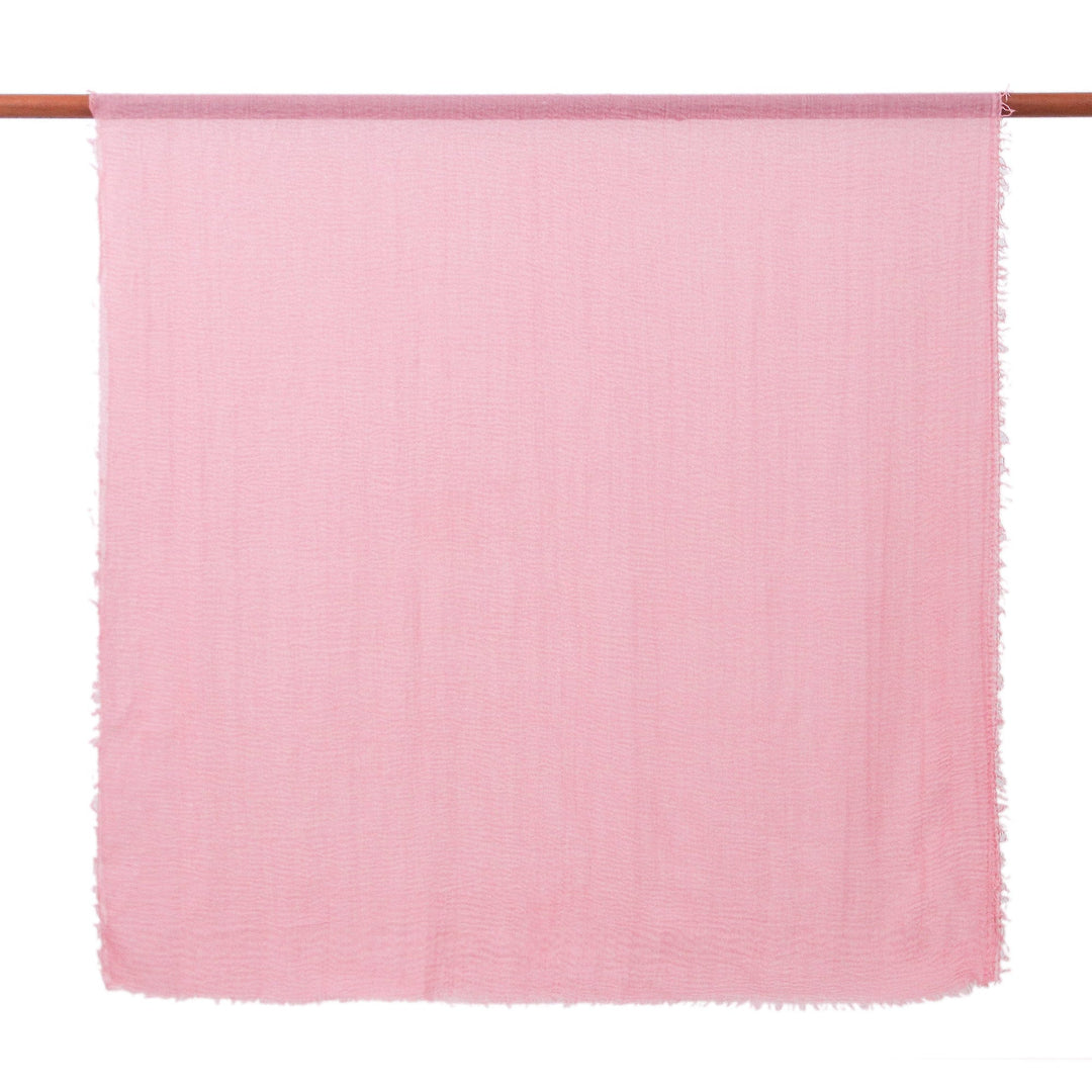 Set of 2 Lightweight Cotton Scarves in Wisteria and Blush - Dazzling Violet