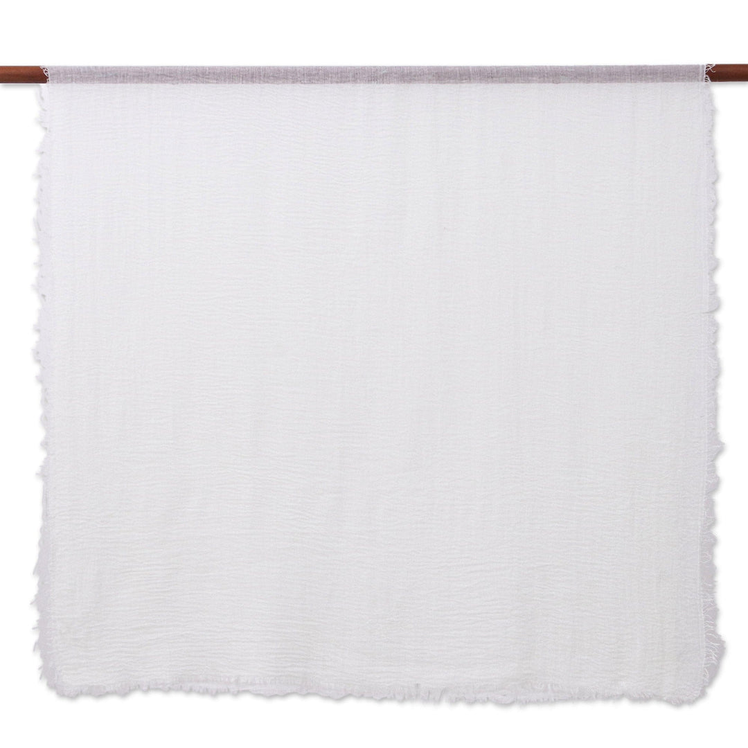 Set of 2 Lightweight Cotton Scarves in Azalea and Titanium - Intrepid Fuchsia