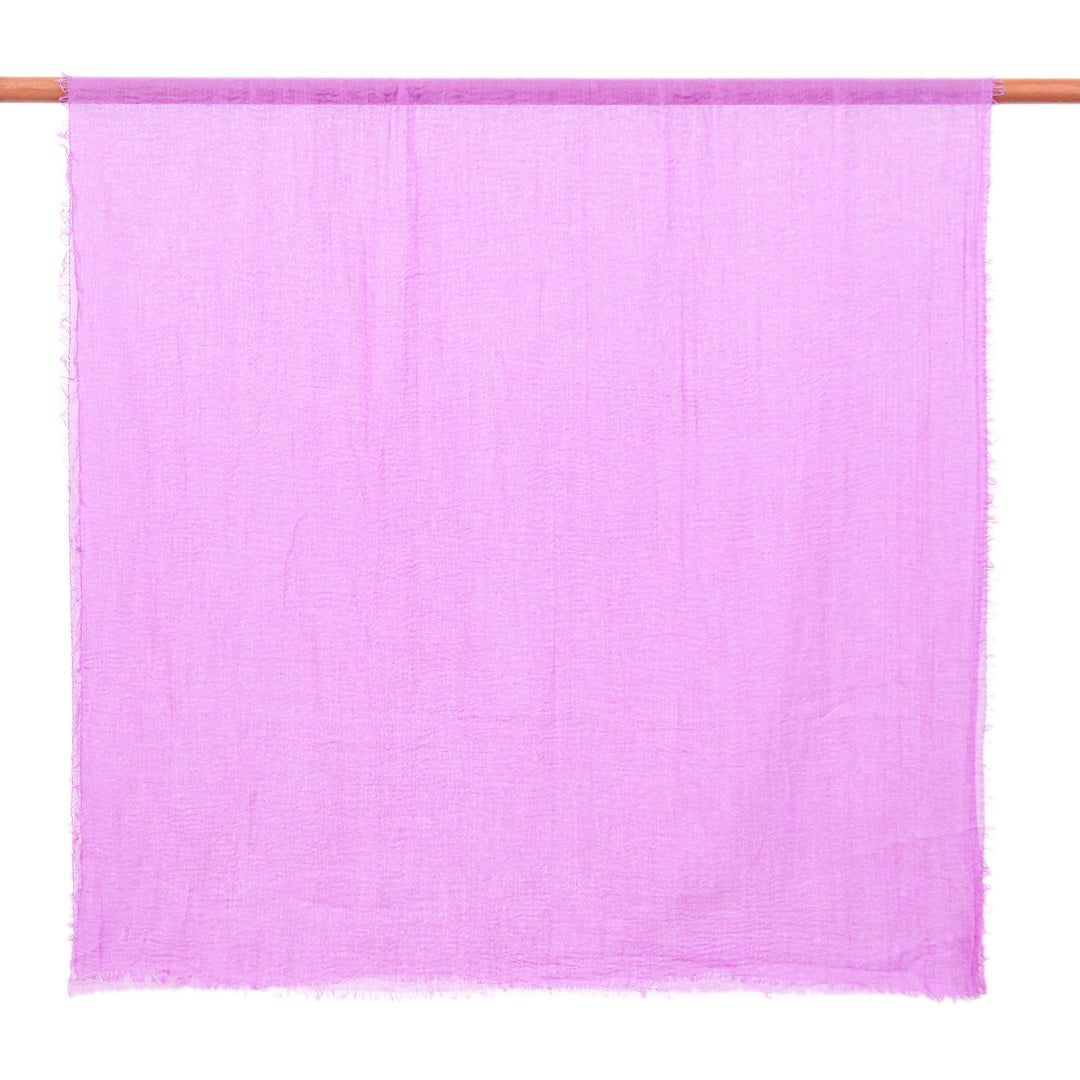 Two Hand-Woven Lightweight Blue and Purple Scarves - Elegant Vibrancy