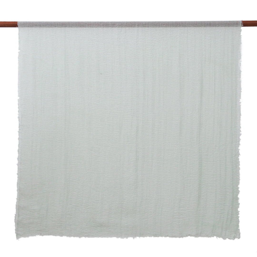 Two Hand-Woven Lightweight Scarves in Green Shades - Gorgeous Green