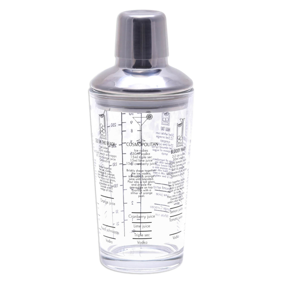 Handblown Glass and Stainless Steel Cocktail Shaker - Ethereal Mixology