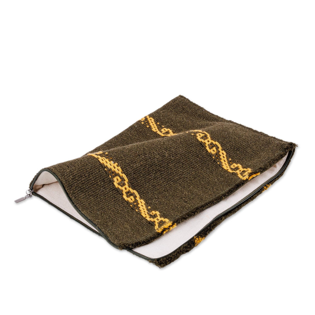 Yellow and Green Cotton Laptop Case (Small) - Modern Way