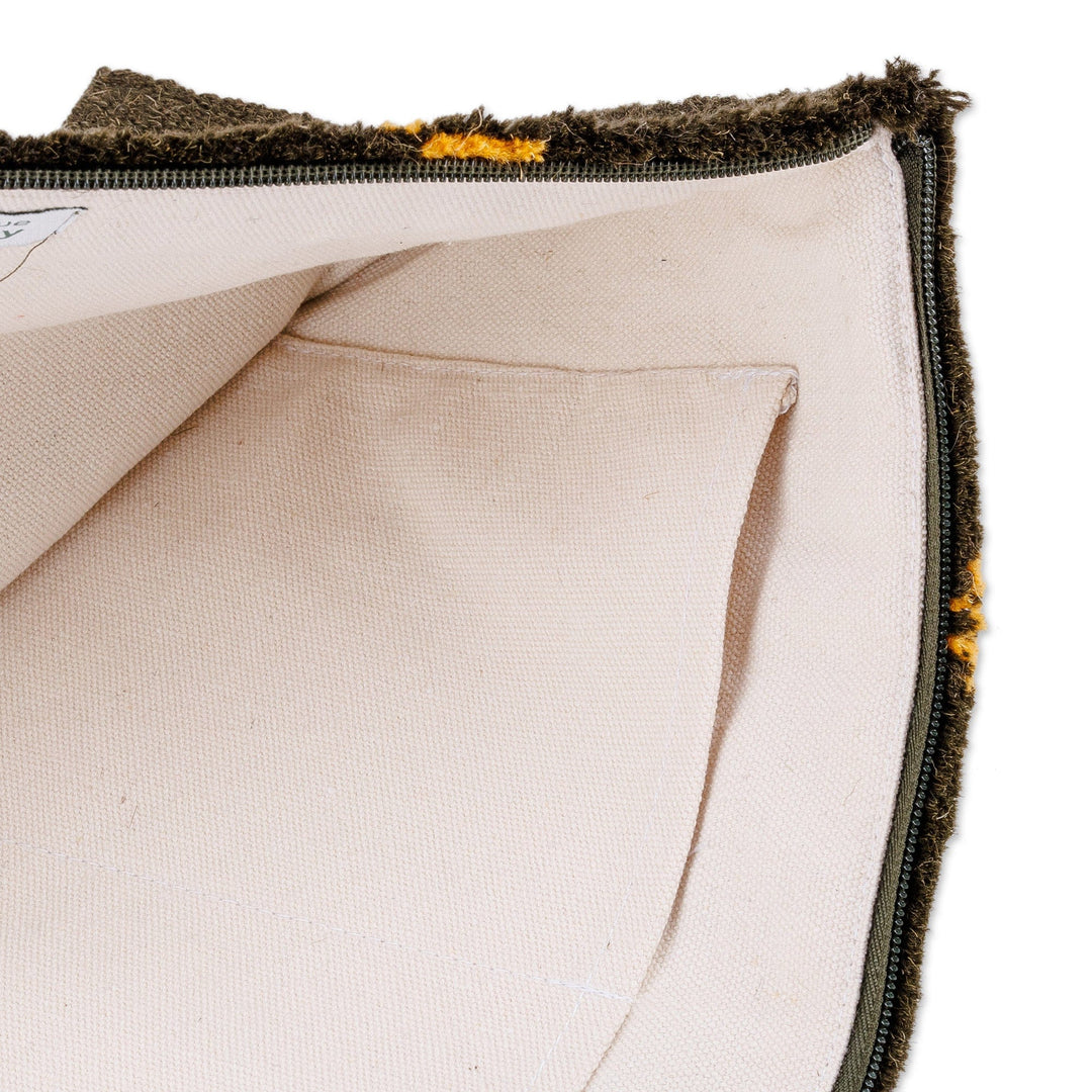 Yellow and Green Cotton Laptop Case (Small) - Modern Way