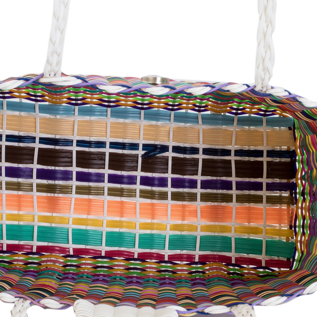 Multicolored Eco-Friendly Hand-Woven Tote Bag from Guatemala - Colors of Joy
