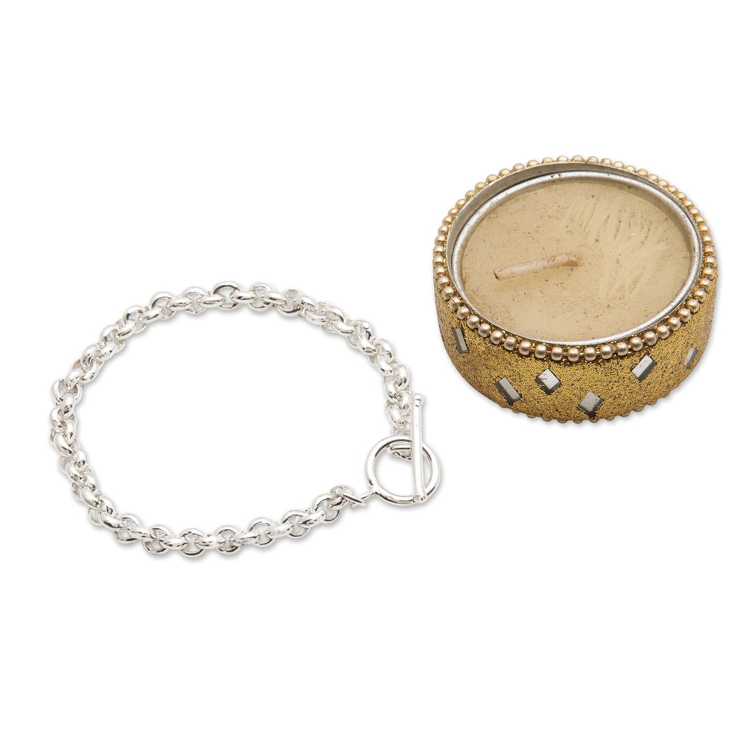 High-Polished Modern Sterling Silver Link Bracelet - Cyclic Love
