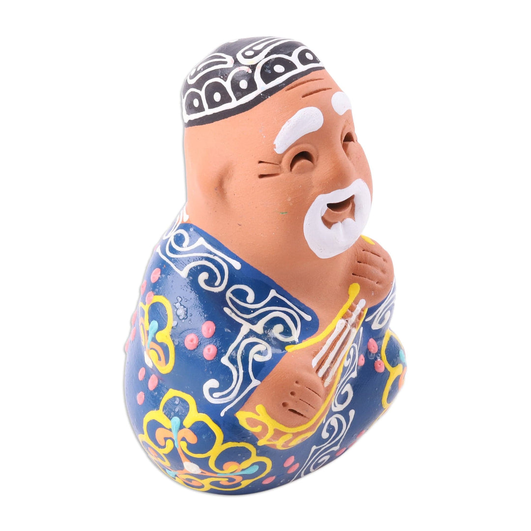 Pair of Faience Style Porcelain Uzbek Musicians Figurines - Uzbek Musicians