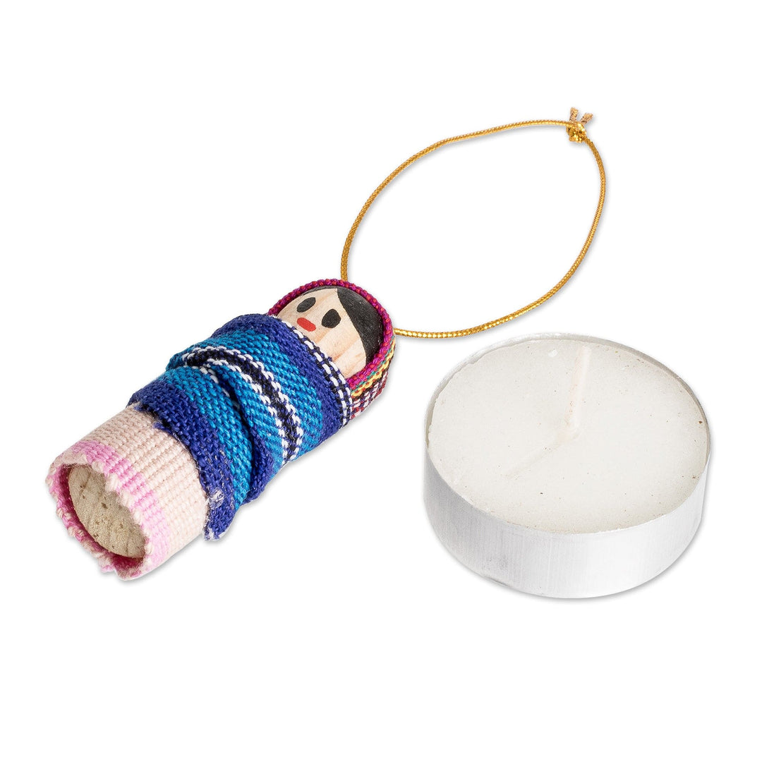 Handcrafted Worry Doll Wood and Cotton Ornaments (Set of 6) - Happy Gathering