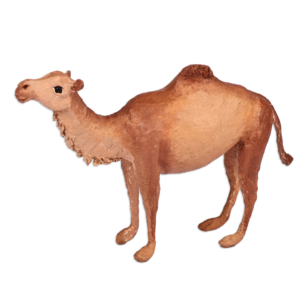 Hand-Painted Papier Mache Camel Sculpture from Armenia - Memorial to the Resilient