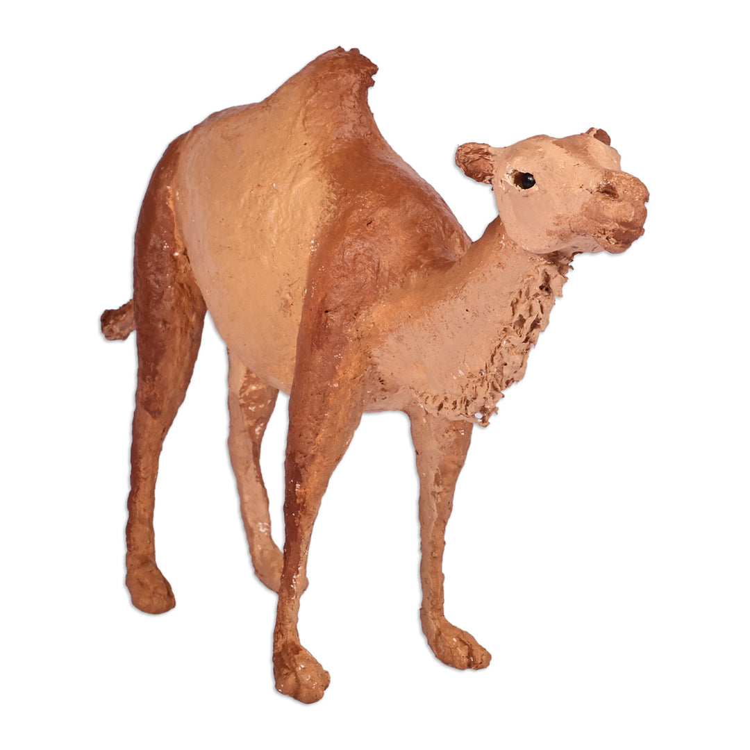 Hand-Painted Papier Mache Camel Sculpture from Armenia - Memorial to the Resilient
