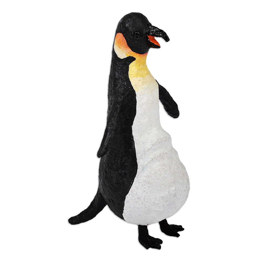Hand-Painted Papier Mache Penguin Sculpture from Armenia - Memorial to the Unique