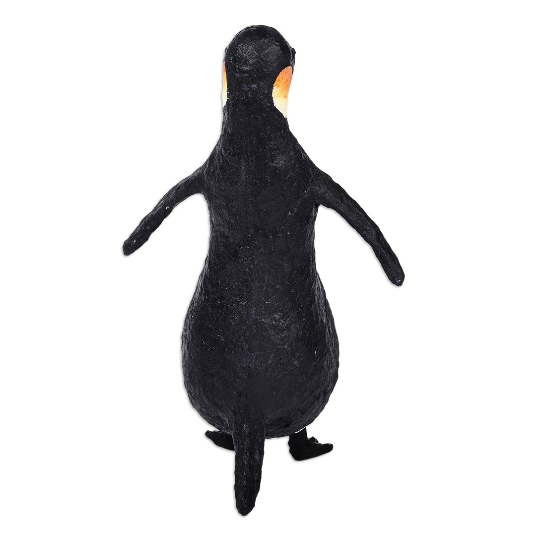 Hand-Painted Papier Mache Penguin Sculpture from Armenia - Memorial to the Unique