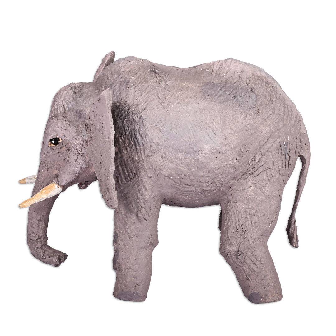Hand-Painted Papier Mache Elephant Sculpture from Armenia - Memorial to the Majestic