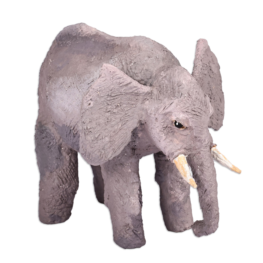 Hand-Painted Papier Mache Elephant Sculpture from Armenia - Memorial to the Majestic