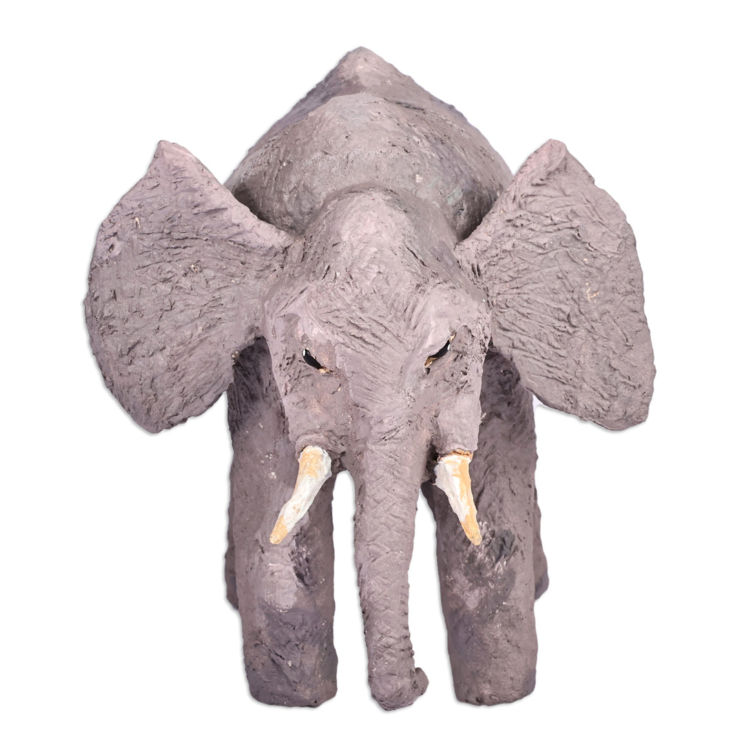 Hand-Painted Papier Mache Elephant Sculpture from Armenia - Memorial to the Majestic