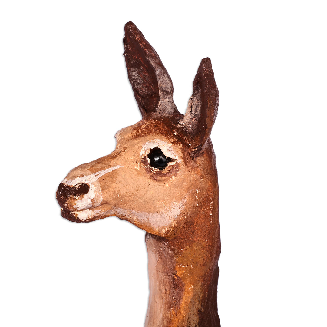 Hand-Painted Papier Mache Kangaroo Sculpture from Armenia - Memorial to the Strong