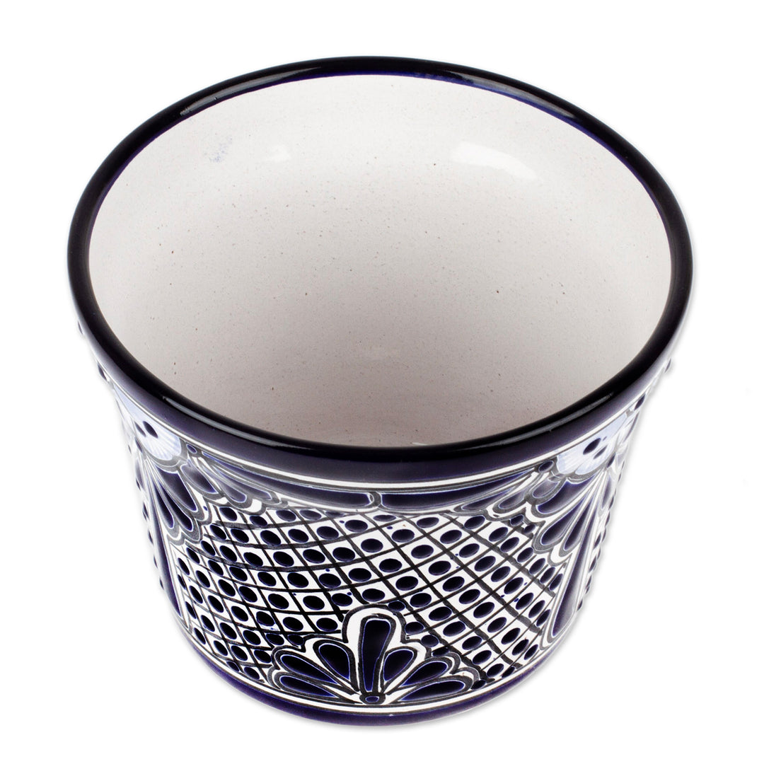 Handmade Classic Indigo-Toned Ceramic Flower Pot (Medium) - Bewitched Nature