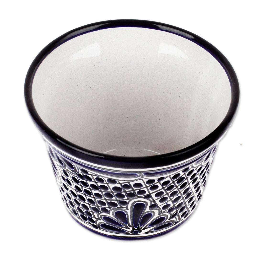 Handmade Classic Indigo-Toned Ceramic Flower Pot (Small) - Bewitched Nature
