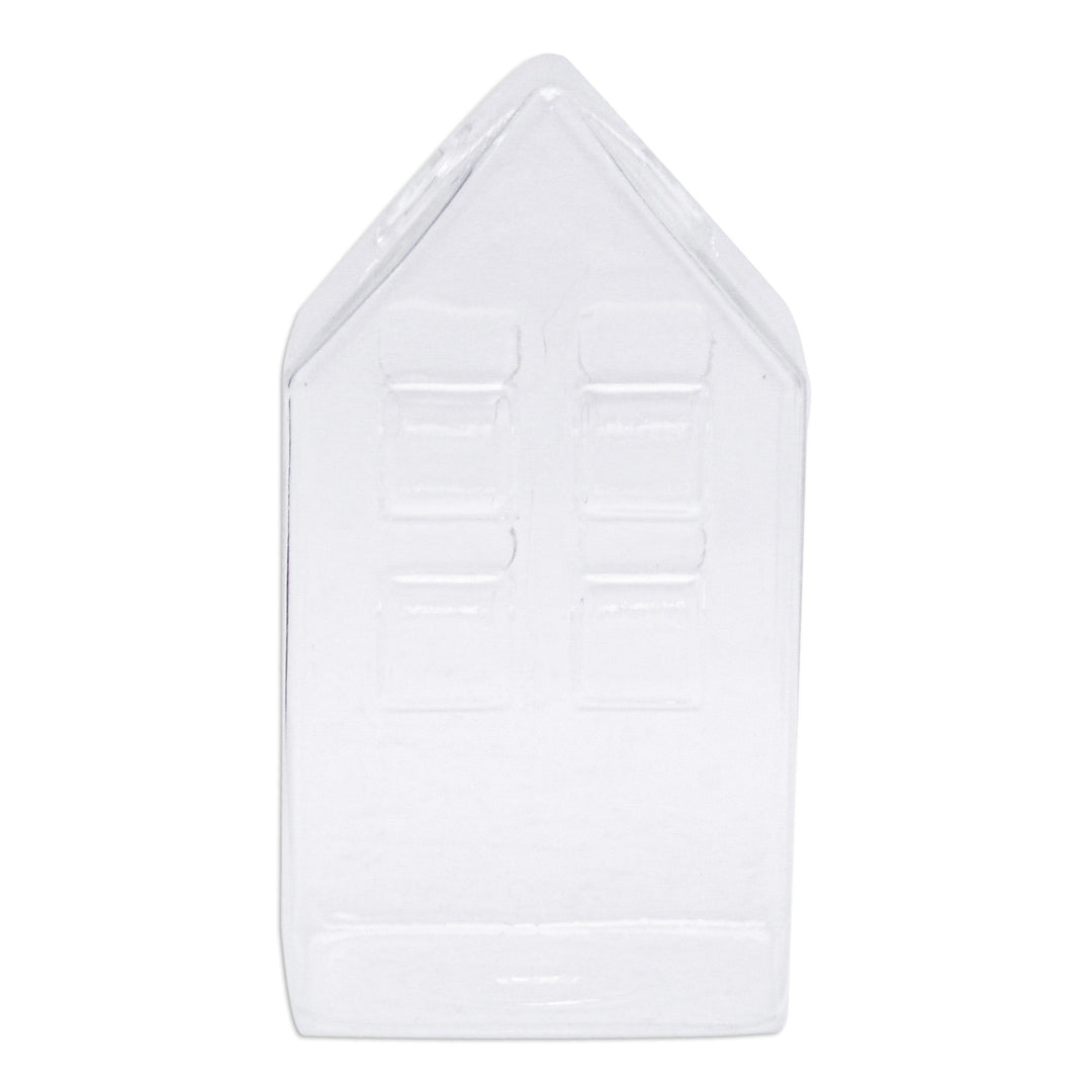 Handcrafted House-Shaped Glass Decorative Vase (Large) - Crystal Home