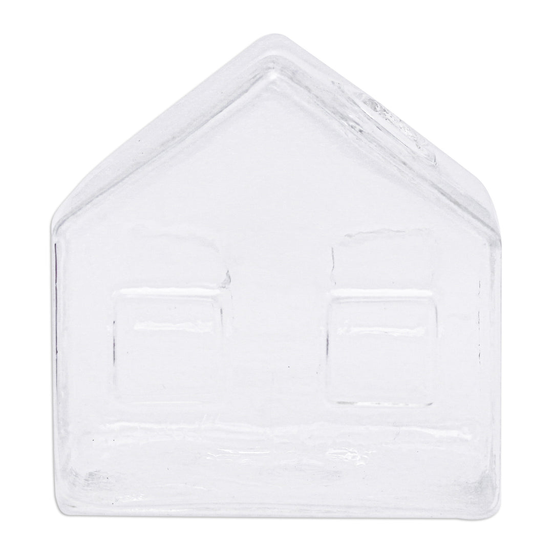 Handcrafted House-Shaped Glass Decorative Vase (Small) - Crystal Home