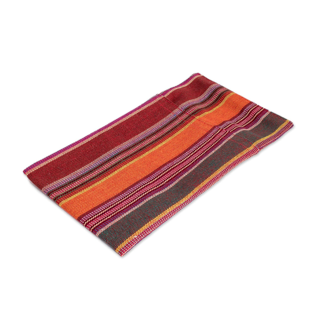 4 Handwoven Striped Cotton Cutlery Holders from Guatemala - Grandiose Entertaining