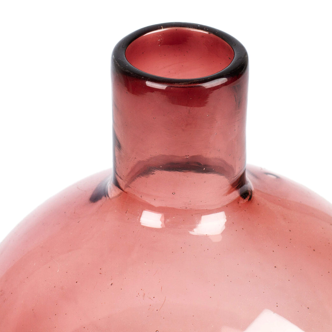 Eco-Friendly Handblown Clear Bordeaux Glass Vase - Bordeaux Dream