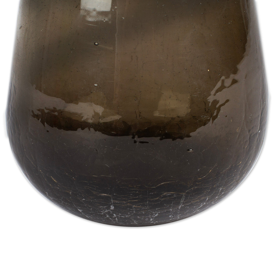 Pair of Eco-Friendly Handblown Black Stemless Wine Glasses - Delightful Shadows