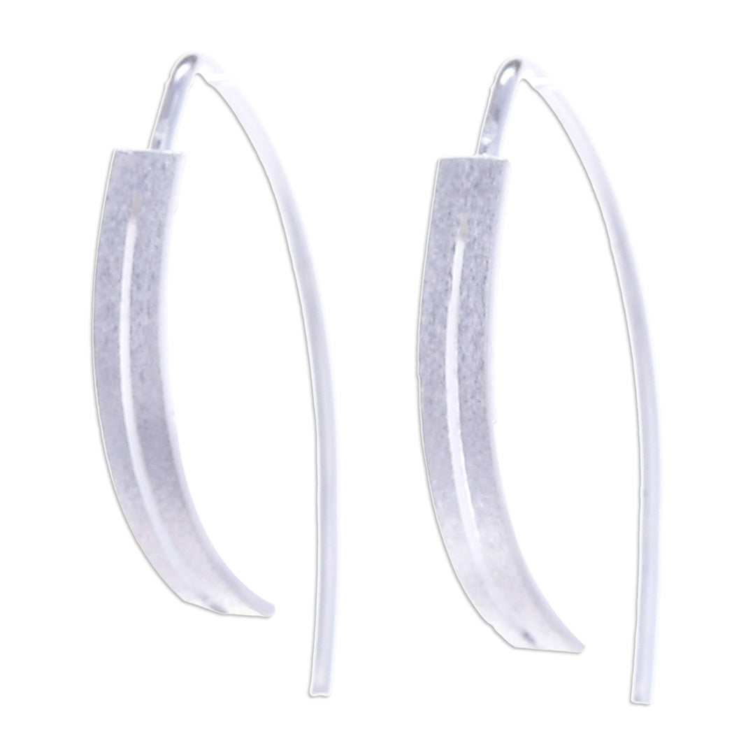 Modern Openwork Sterling Silver Drop Earrings from Thailand - Modern Shine