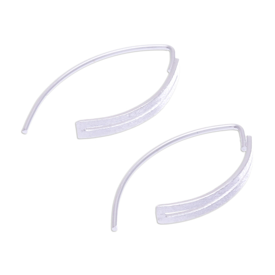 Modern Openwork Sterling Silver Drop Earrings from Thailand - Modern Shine