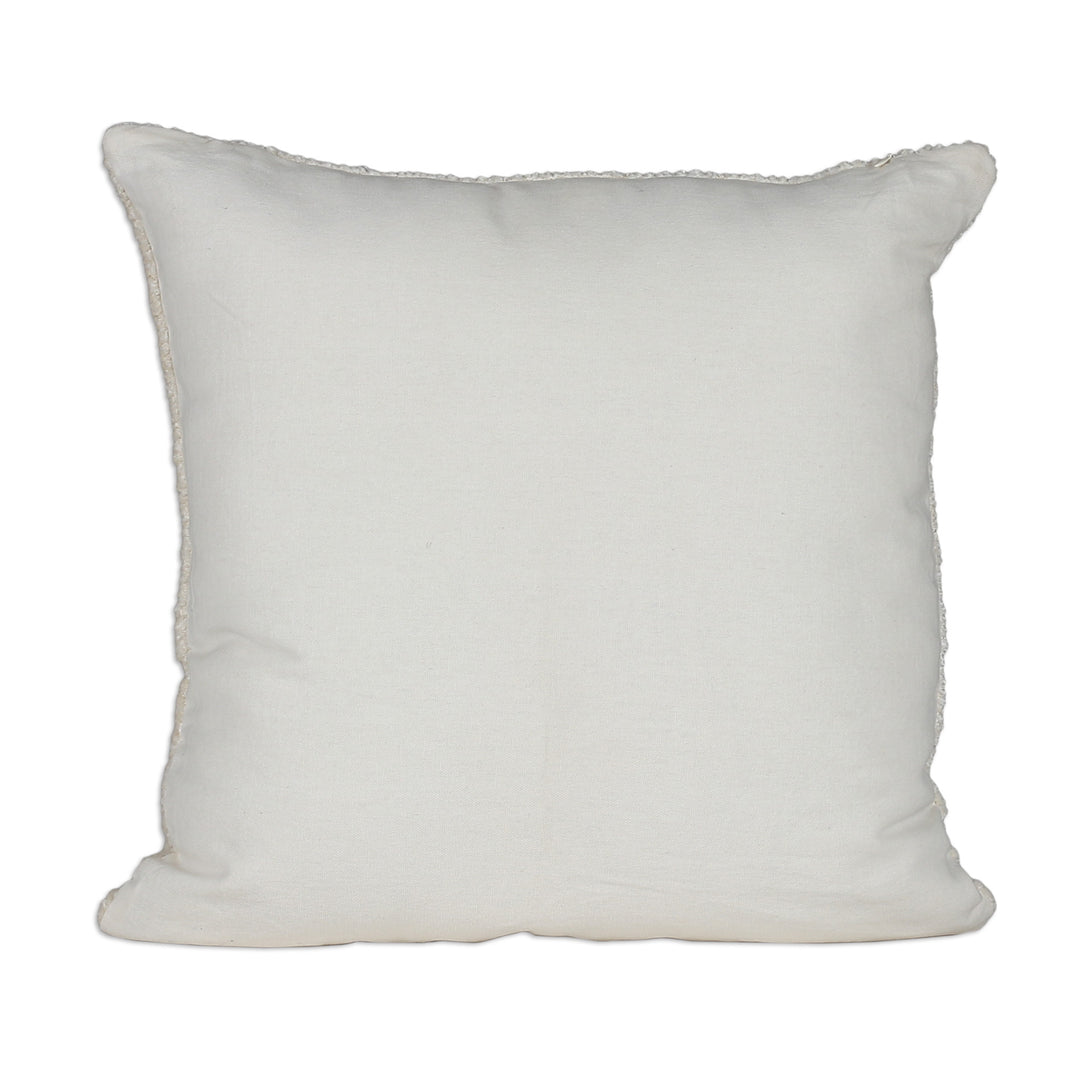 Pair of Soft Ivory Viscose and Cotton Blend Cushion Covers - Soft Caress