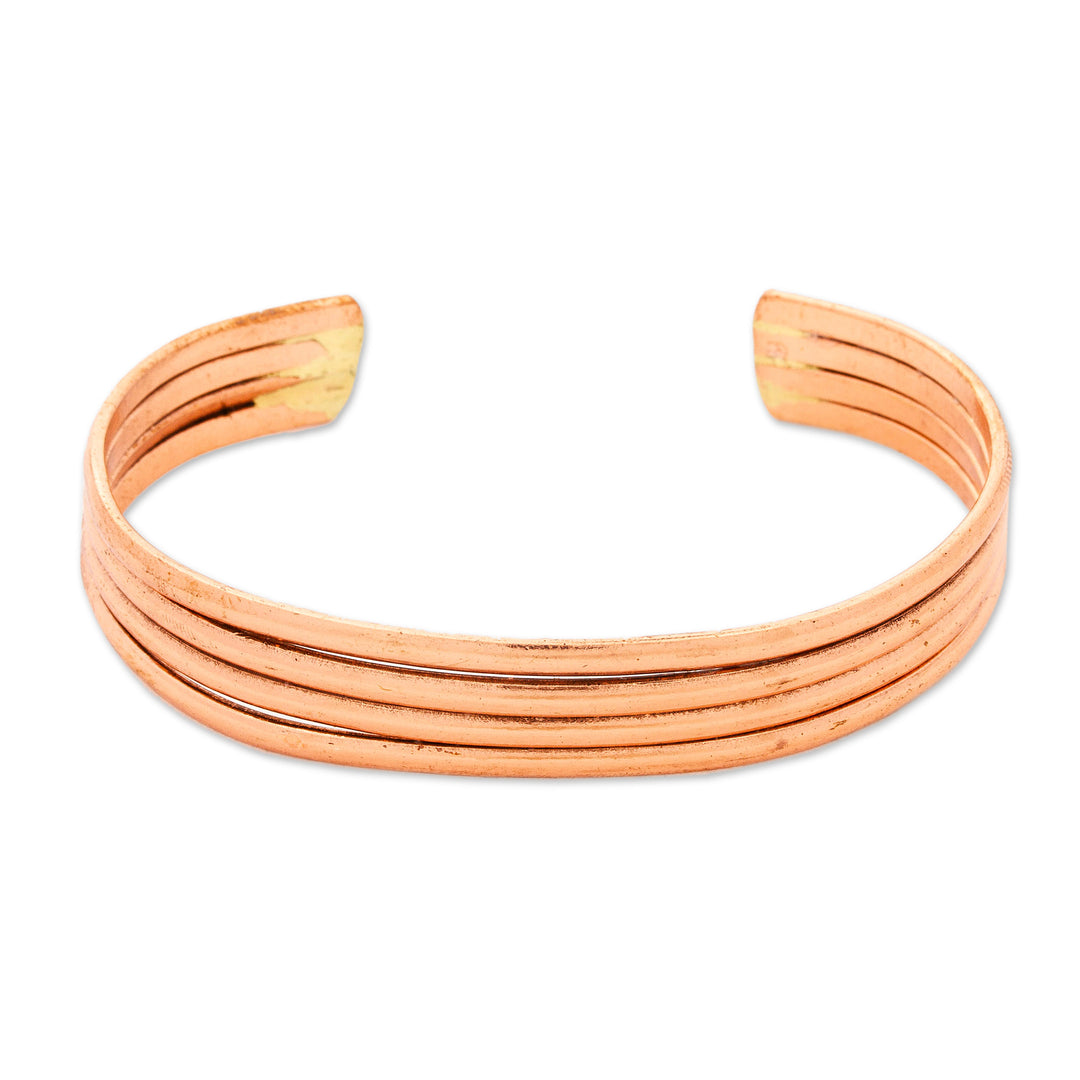 High-Polished Modern Minimalist Copper Cuff Bracelet - Modern Magnificence