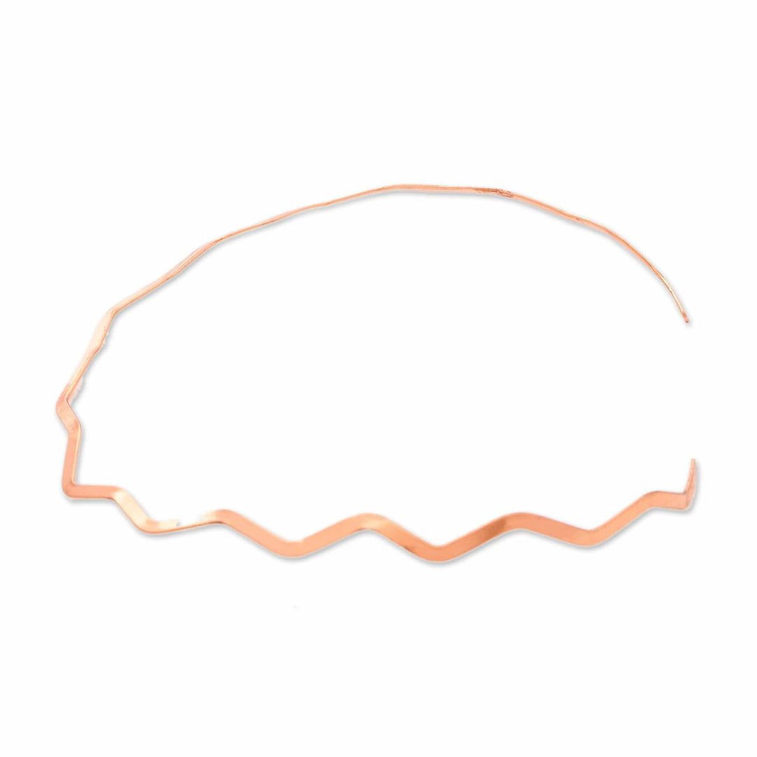 Bold High-Polished Copper Collar Necklace from Mexico - Radiant Nimbus