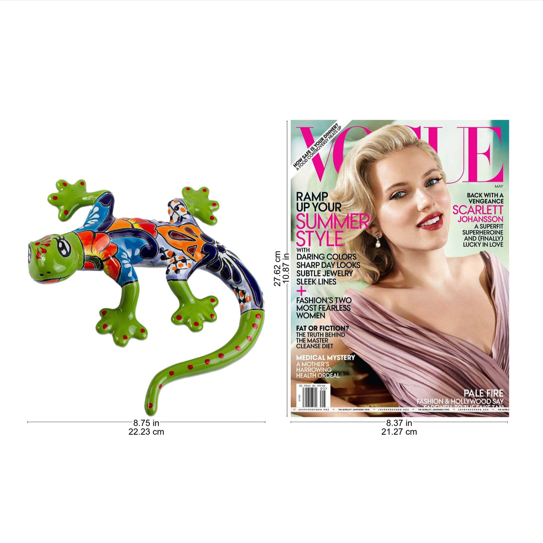 Hand-Painted Ceramic Salamander Wall Sculpture from Mexico - Vibrant Salamander