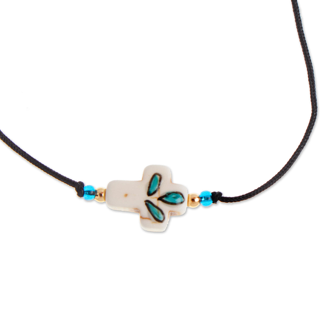 Painted Dragonfly-Themed Howlite Pendant Bracelet - Faith in Change