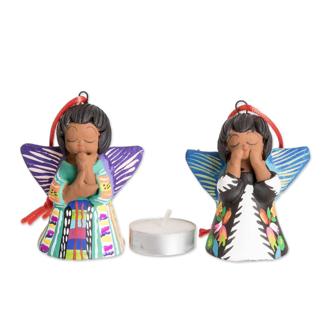 Angel Dressed in Traditional Guatemalan Attire Ornament Pair - Angels of Love