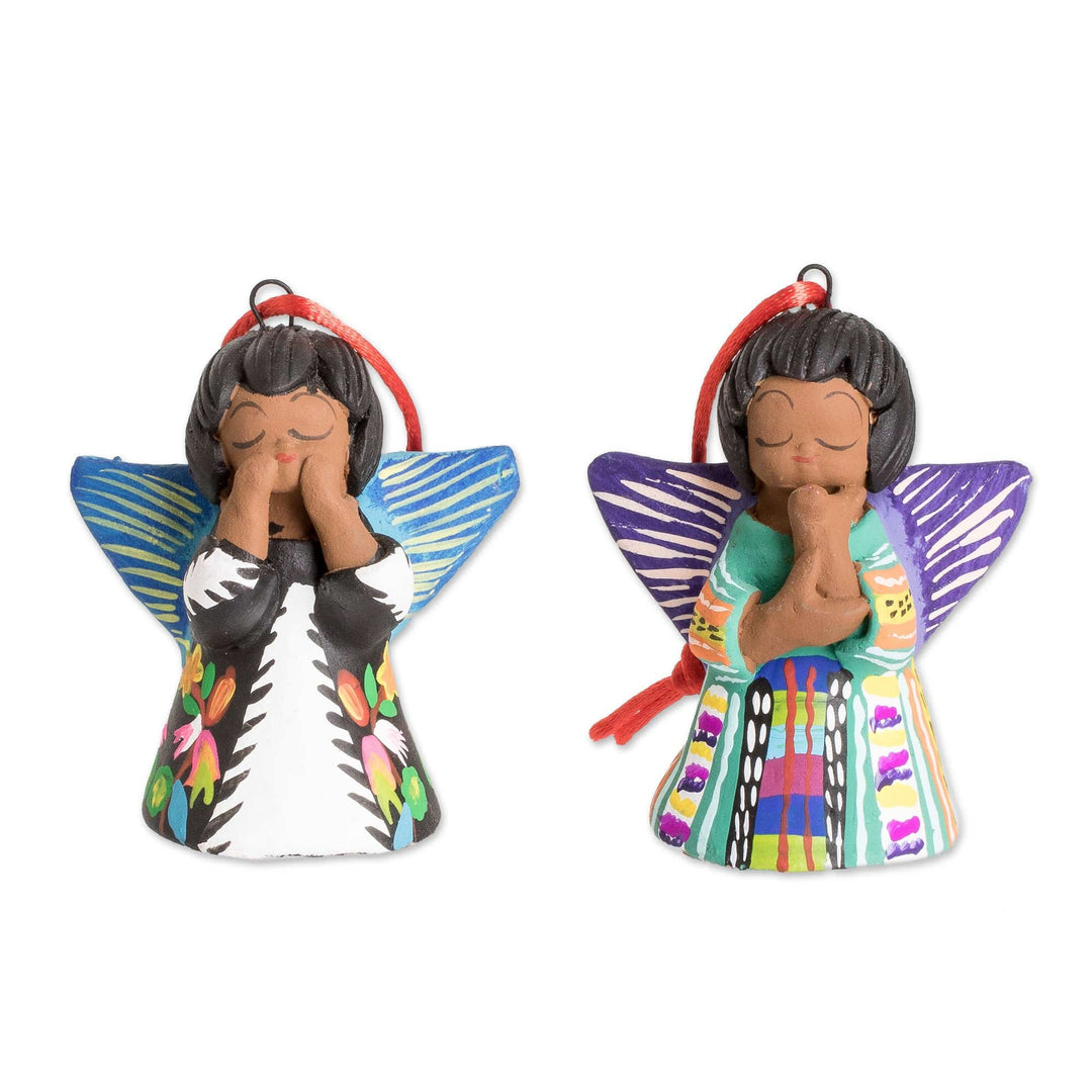 Angel Dressed in Traditional Guatemalan Attire Ornament Pair - Angels of Love