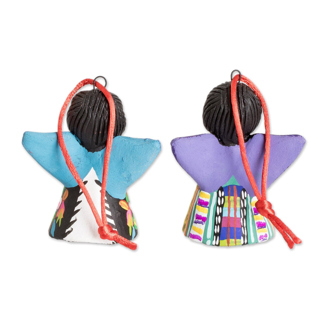 Angel Dressed in Traditional Guatemalan Attire Ornament Pair - Angels of Love