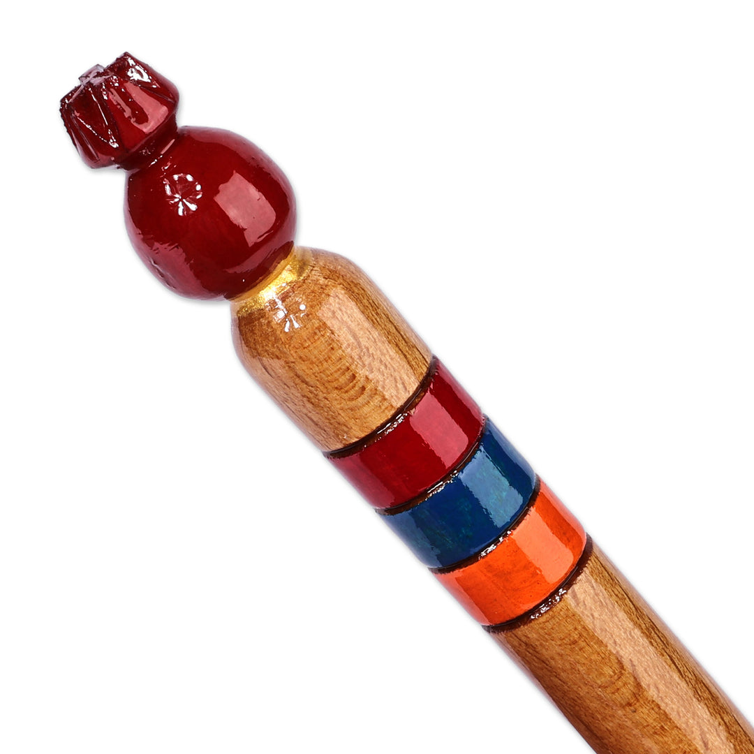 Pomegranate-Themed Classic Painted Beech Wood Pen - Pomegranate Words