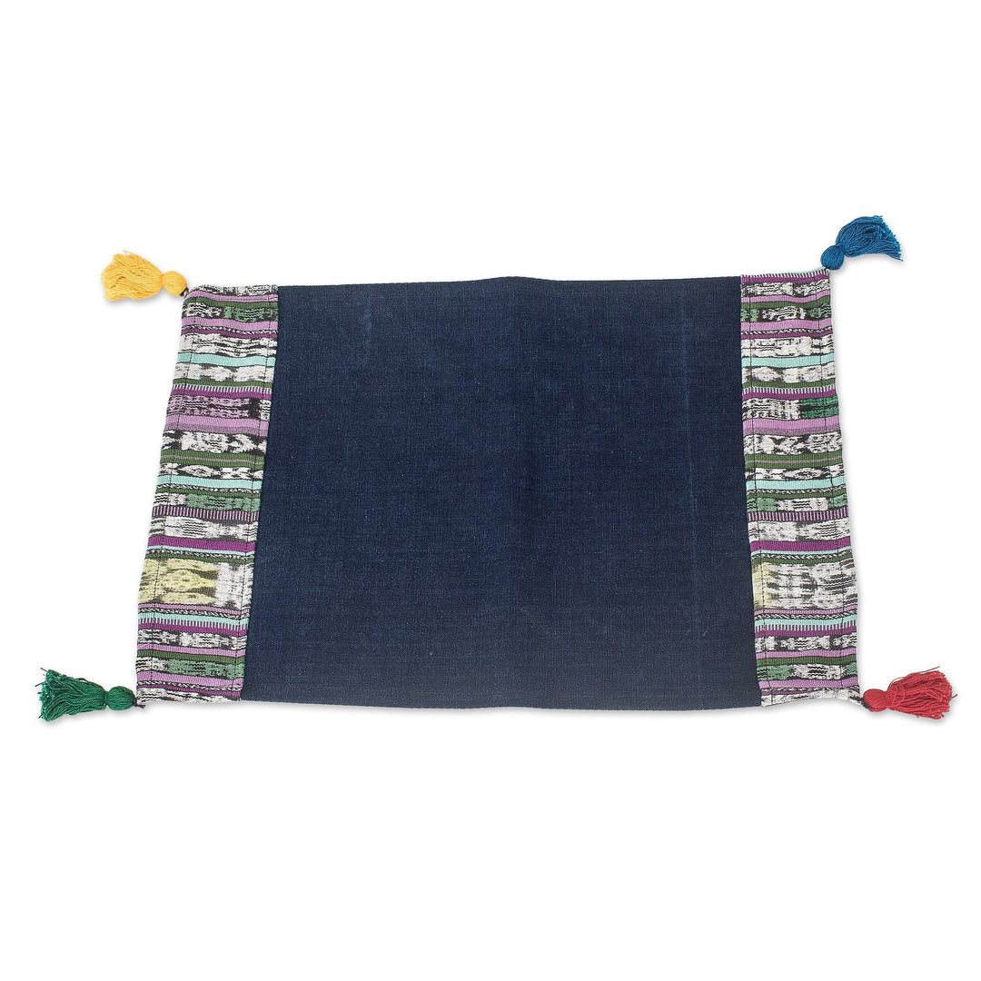 Set of Four Handwoven Cotton Placemats with Colorful Tassels - Land of Traditions