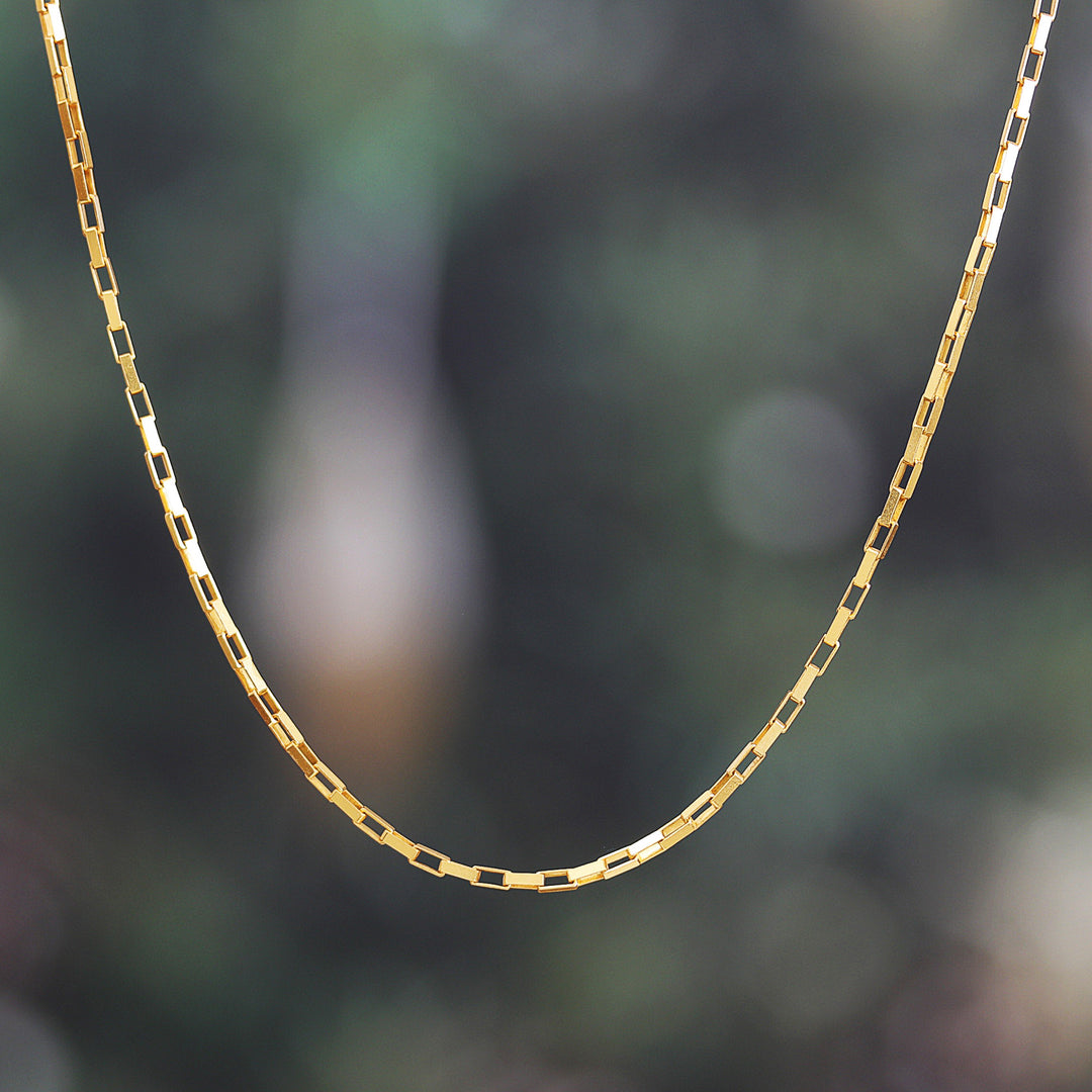 High-Polished 22k Gold-Plated Venetian Chain Necklace - Venetian Caprice