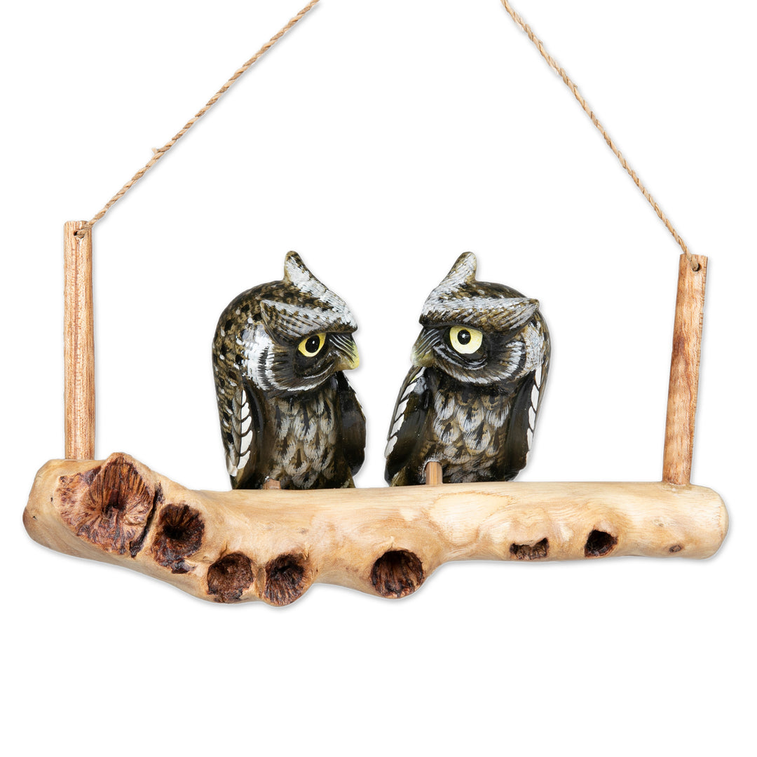 Nature-Themed Hand-Carved Wood Wall Hanging from Bali - Wise Us