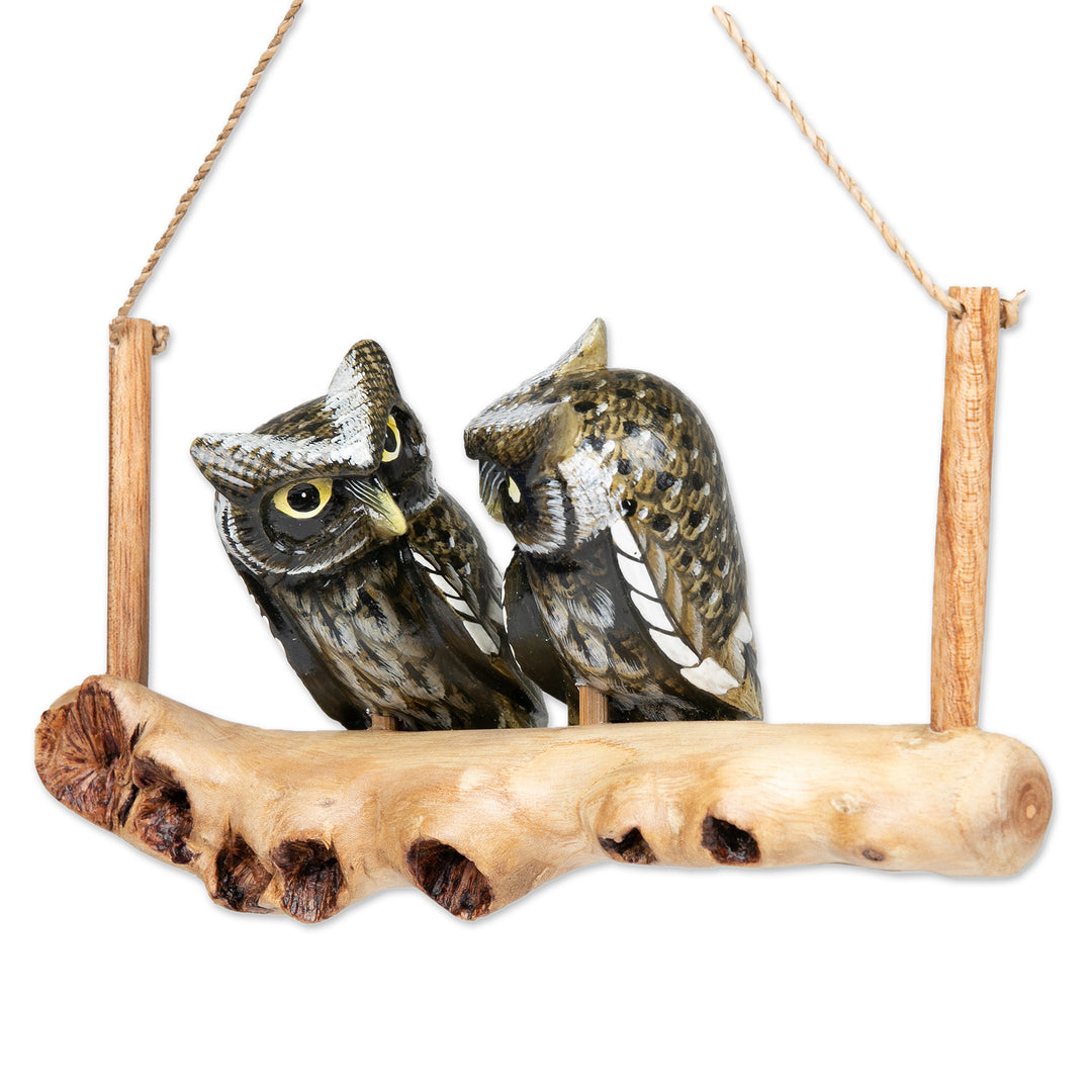 Nature-Themed Hand-Carved Wood Wall Hanging from Bali - Wise Us