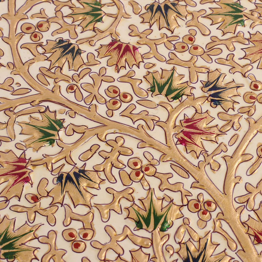 Set of 3 Forest-Themed White and Golden Wood Relief Panels - Eden Valley