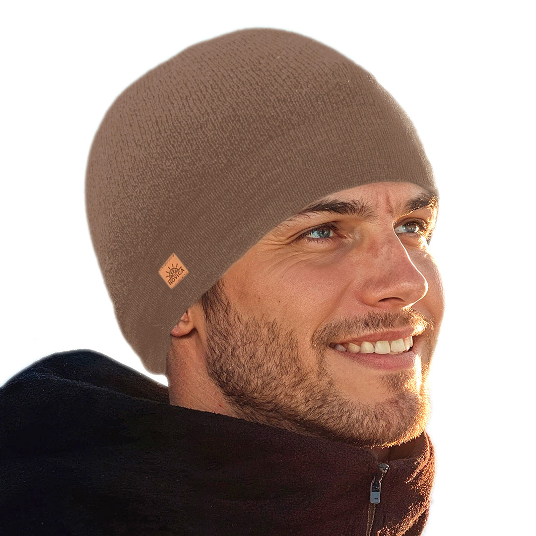 Unisex Soft Alpaca Blend Knit Hat in Sepia Brown - Sepia Minds