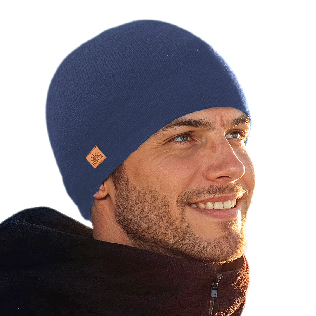 Unisex Soft Alpaca Blend Knit Hat in Indigo Blue - Indigo Minds