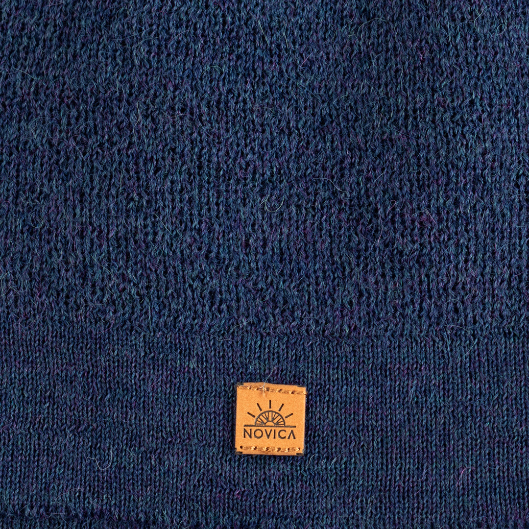 Unisex Soft Alpaca Blend Knit Hat in Indigo Blue - Indigo Minds