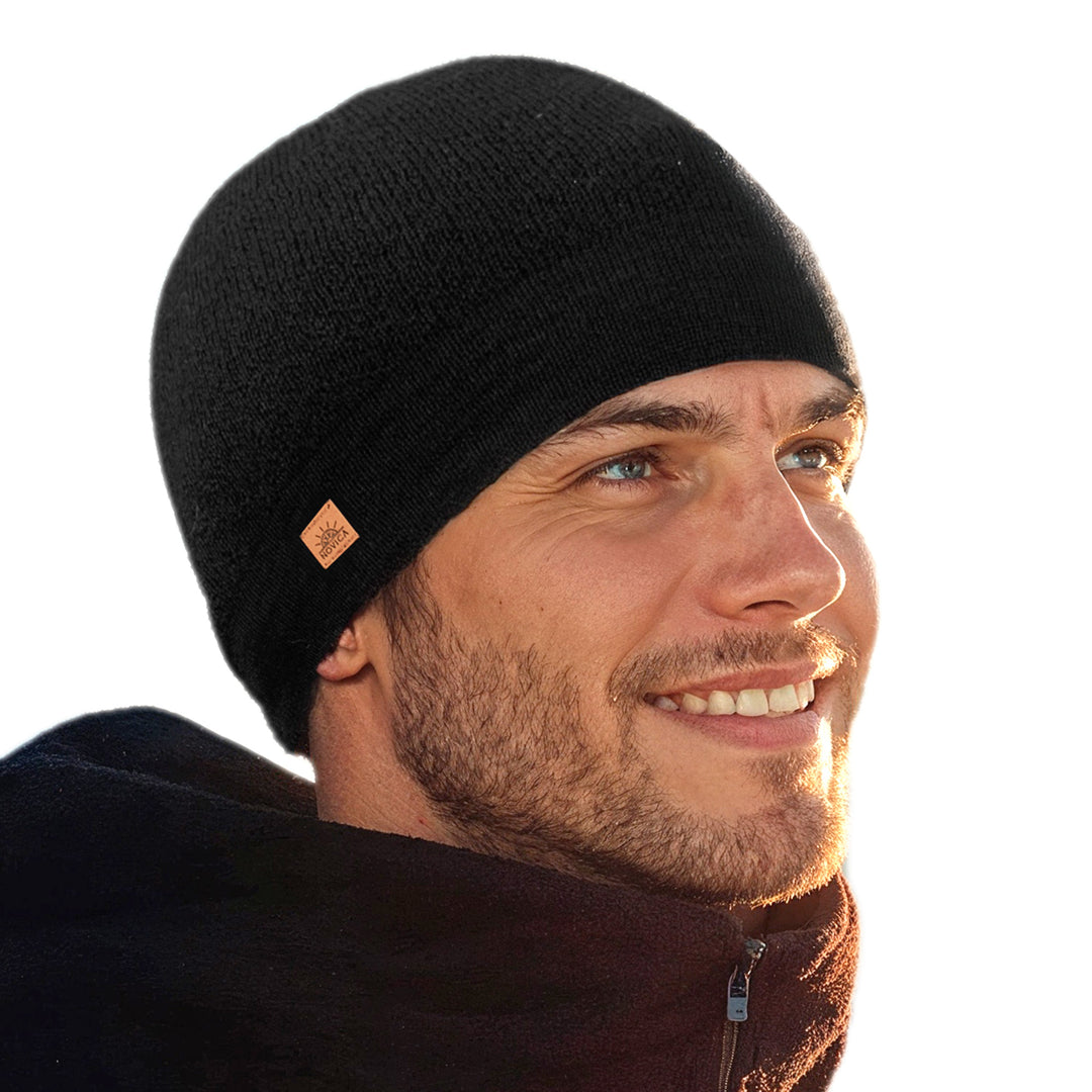 Unisex Soft Alpaca Blend Knit Hat in Onyx Black - Onyx Minds