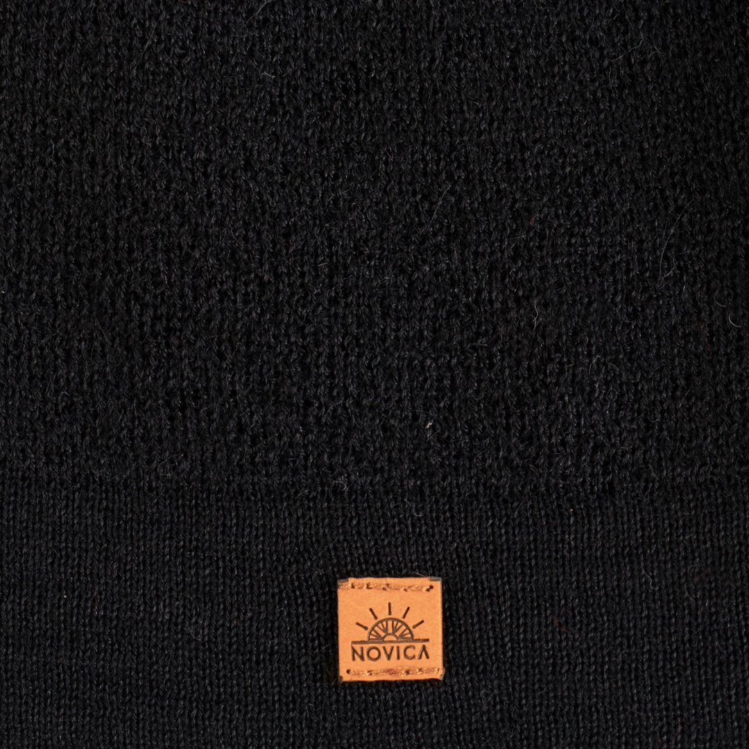 Unisex Soft Alpaca Blend Knit Hat in Onyx Black - Onyx Minds